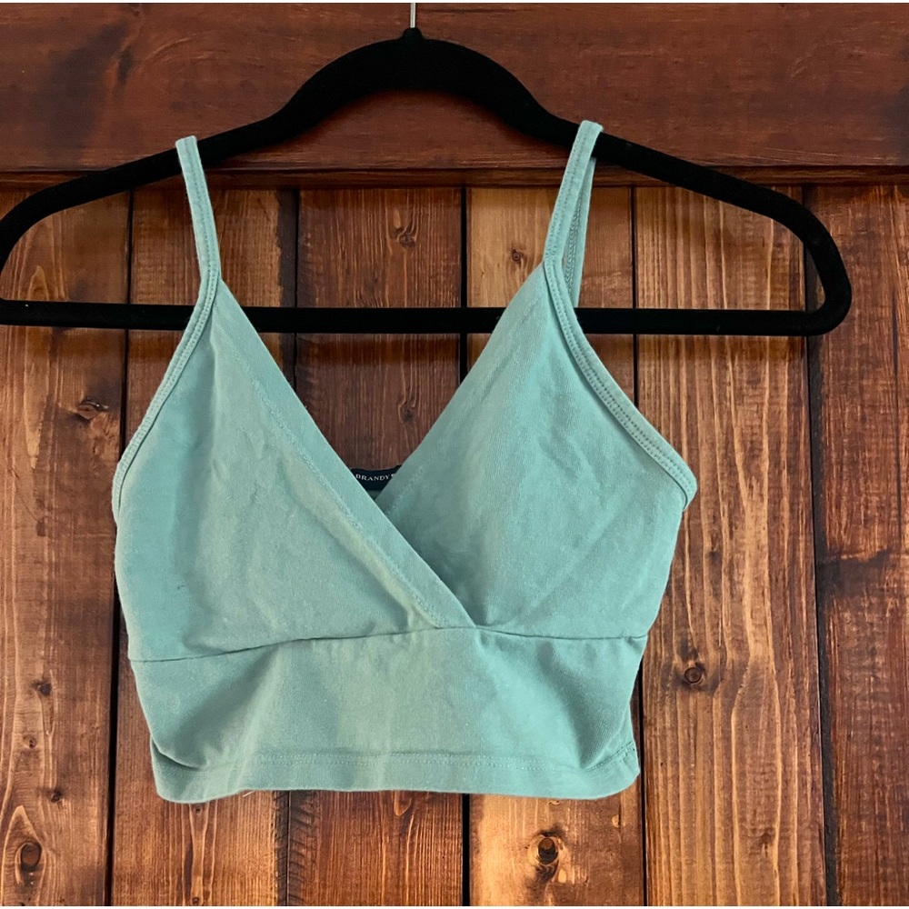 Brandy Melville: cropped tank: green
